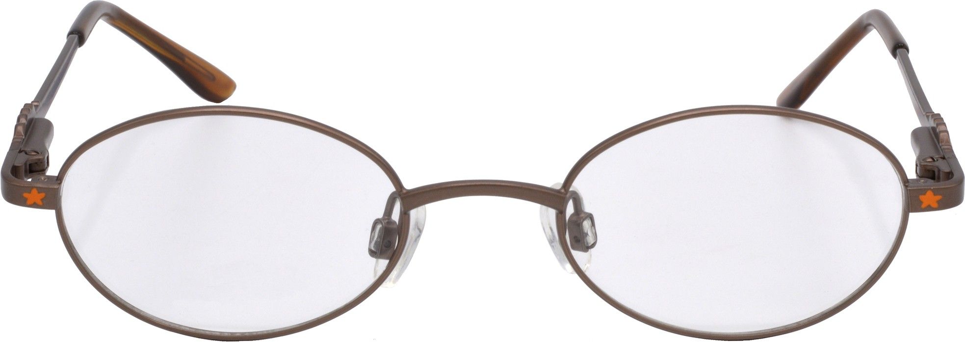 Hrinkar Oval Brown spectacle frames for Kids Boy & Girl | Metal | Brown | HFRM-126-BWN - Image 2