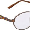 Hrinkar Oval Brown spectacle frames for Kids Boy & Girl | Metal | Brown | HFRM-126-BWN