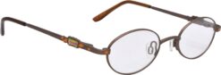 Hrinkar Oval Brown spectacle frames for Kids Boy & Girl | Metal | Brown | HFRM-126-BWN