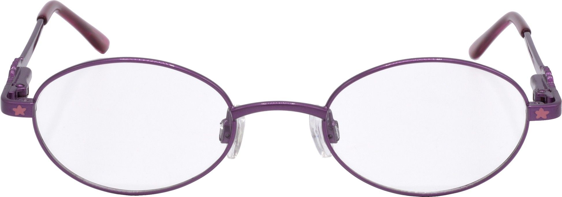 Hrinkar Oval Purple eyeglass frames for Kids Boy & Girl | Metal | Purple | HFRM-126-PNK - Image 2