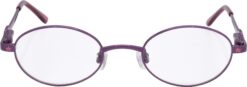 Hrinkar Oval Purple eyeglass frames for Kids Boy & Girl | Metal | Purple | HFRM-126-PNK - Image 2