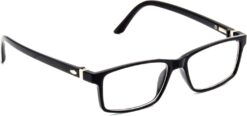 Hrinkar Rectangle Black eyeglass frames for Kids Boy & Girl | TR90 | Black | HFRM-BK-17