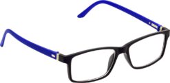 Hrinkar Rectangle Blue and Black chasma frame for Kids Boy & Girl | TR90 | Blue and Black | HFRM-BK-BU-17