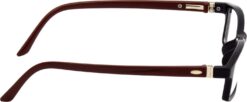 Hrinkar Rectangle Brown and Black Designer frames for Kids Boy & Girl | TR90 | Brown and Black | HFRM-BK-BWN-18 - Image 3
