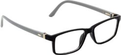Hrinkar Rectangle Black and Grey Designer frames for Kids Boy & Girl | TR90 | Black and Grey | HFRM-BK-GRY-17