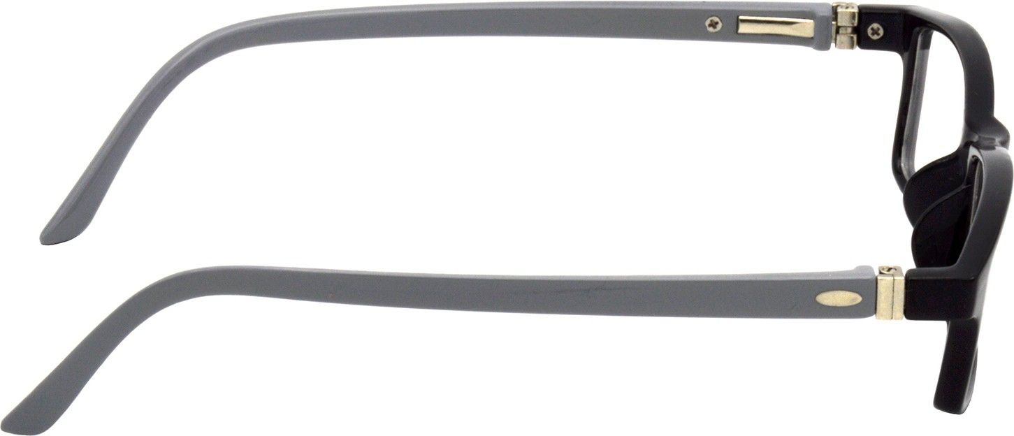 Hrinkar Rectangle Black and Grey chasma frame for Kids Boy & Girl | TR90 | Black and Grey | HFRM-BK-GRY-18 - Image 3
