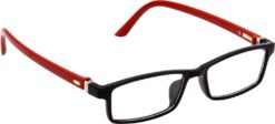 Hrinkar Rectangle Red and Black eyeglass frames for Kids Boy & Girl | TR90 | Red and Black | HFRM-BK-RD-18