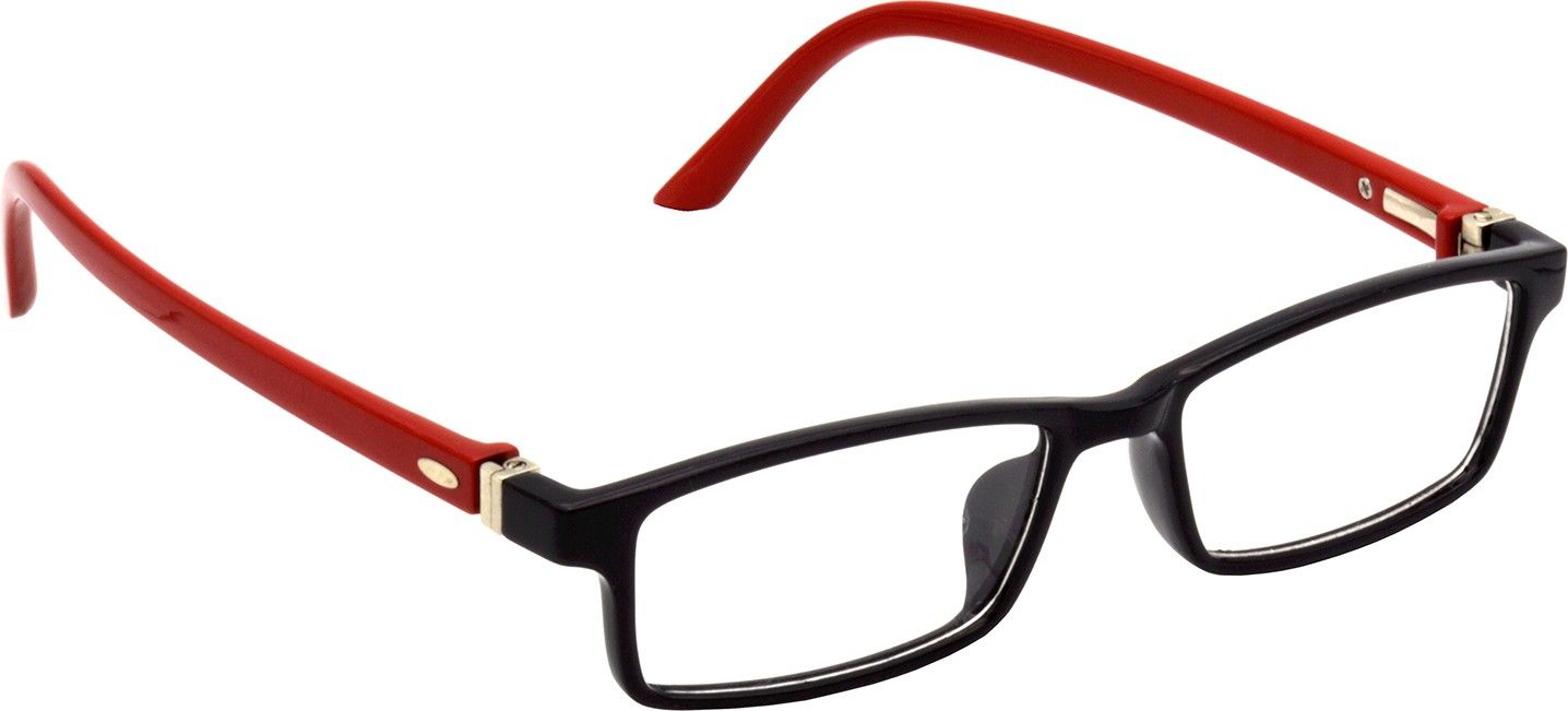 Hrinkar Rectangle Red and Black eyeglass frames for Kids Boy & Girl | TR90 | Red and Black | HFRM-BK-RD-18