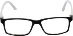 Hrinkar Rectangle White and Black chasma frame for Kids Boy & Girl | TR90 | White and Black | HFRM-BK-WT-17 - Image 2