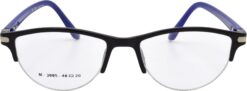 Alternative view of Hrinkar Oval Black and Blue chasma frame for Women | TR90 | Black and Blue | HFRM3007-BK-BU