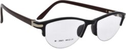 Hrinkar Oval Black and Brown chasma frame for Women | TR90 | Black and Brown | HFRM3007-BK-BWN