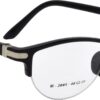 Hrinkar Oval Black Designer frames for Women | TR90 | Black | HFRM3007-BK-BK