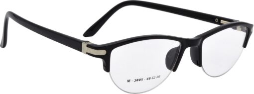 Hrinkar Oval Black Designer frames for Women | TR90 | Black | HFRM3007-BK-BK