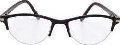 Hrinkar Oval Black and Brown chasma frame for Women | TR90 | Black and Brown | HFRM3007-BK-BWN - Image 2