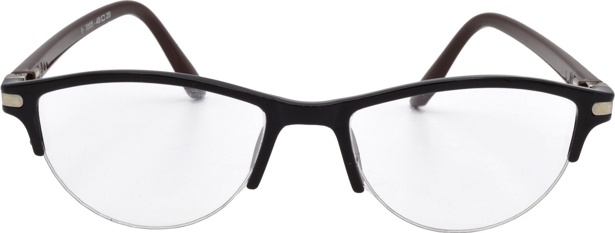 Hrinkar Oval Black and Brown chasma frame for Women | TR90 | Black and Brown | HFRM3007-BK-BWN - Image 2