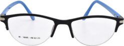 Alternative view of Hrinkar Oval Black and Blue stylish eyeglasses for Women | TR90 | Black and Blue | HFRM3007-BK-LBU