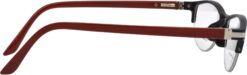 Hrinkar Oval Black and Red eyeglasses for Women | TR90 | Black and Red | HFRM3007-BK-RD - Image 3
