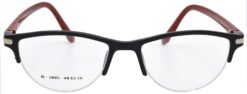 Hrinkar Oval Black and Red eyeglasses for Women | TR90 | Black and Red | HFRM3007-BK-RD - Image 2