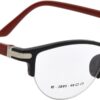 Hrinkar Oval Black and Red eyeglasses for Women | TR90 | Black and Red | HFRM3007-BK-RD