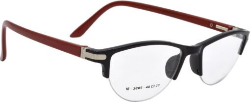 Hrinkar Oval Black and Red eyeglasses for Women | TR90 | Black and Red | HFRM3007-BK-RD