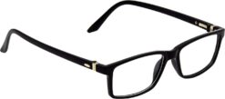 Hrinkar Rectangle Black chasma frame for Men & Women | TR90 | Black | HFRM-BK-11