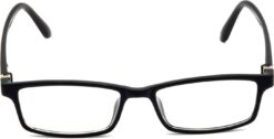 Hrinkar Rectangle Black stylish eyeglasses for Men & Women | TR90 | Black | HFRM-BK-12 - Image 2