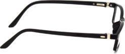 Hrinkar Rectangle Black stylish eyeglasses for Men & Women | TR90 | Black | HFRM-BK-12 - Image 3