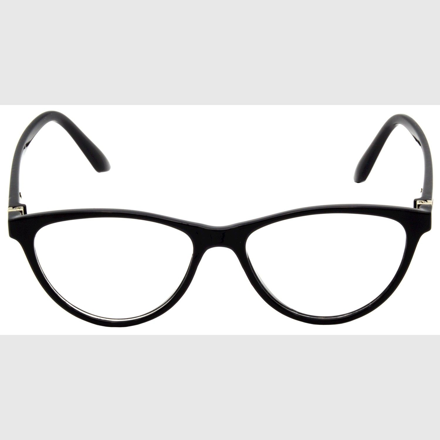 Hrinkar Cat-eyed Black Designer frames for Men & Women | TR90 | Black | HFRM-BK-13 - Image 2