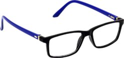 Hrinkar Rectangle Blue and Black stylish eyeglasses for Men & Women | TR90 | Blue and Black | HFRM-BK-BU-11