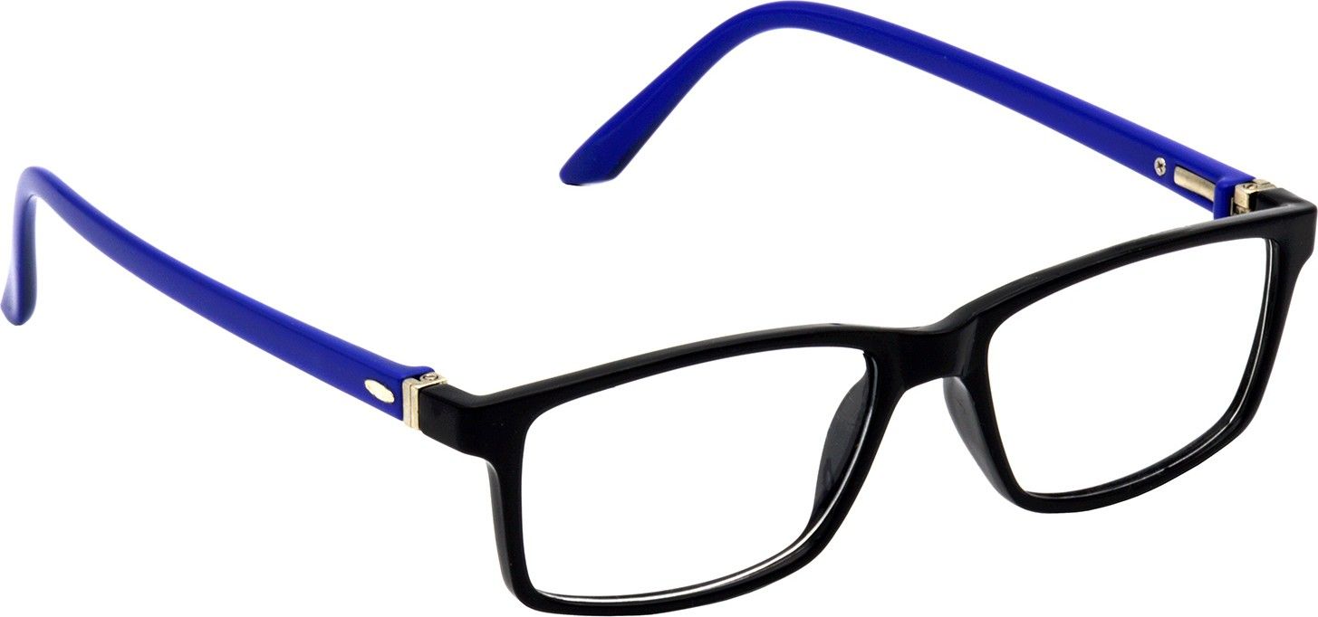Hrinkar Rectangle Blue and Black stylish eyeglasses for Men & Women | TR90 | Blue and Black | HFRM-BK-BU-11