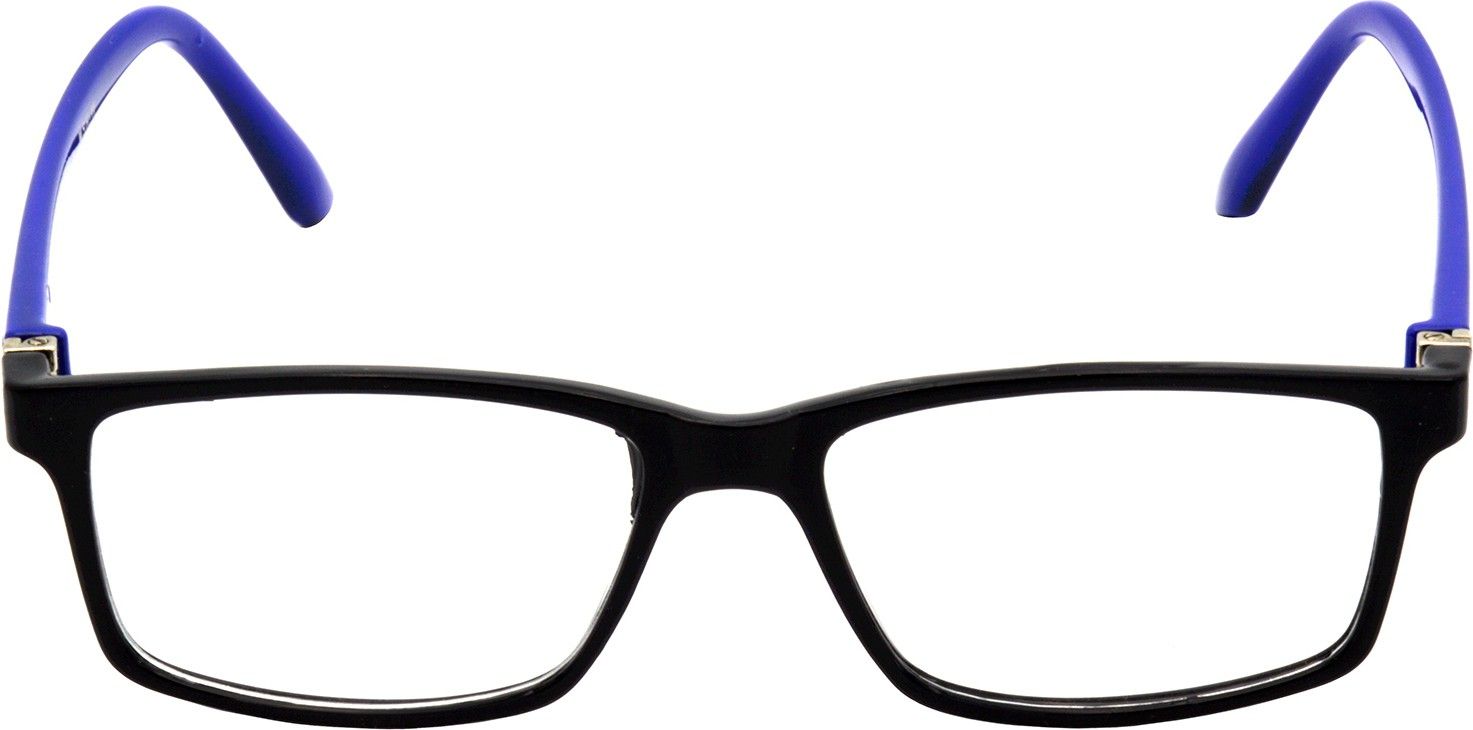 Hrinkar Rectangle Blue and Black stylish eyeglasses for Men & Women | TR90 | Blue and Black | HFRM-BK-BU-11 - Image 2