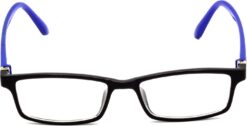 Hrinkar Rectangle Blue and Black Designer frames for Men & Women | TR90 | Blue and Black | HFRM-BK-BU-12 - Image 2