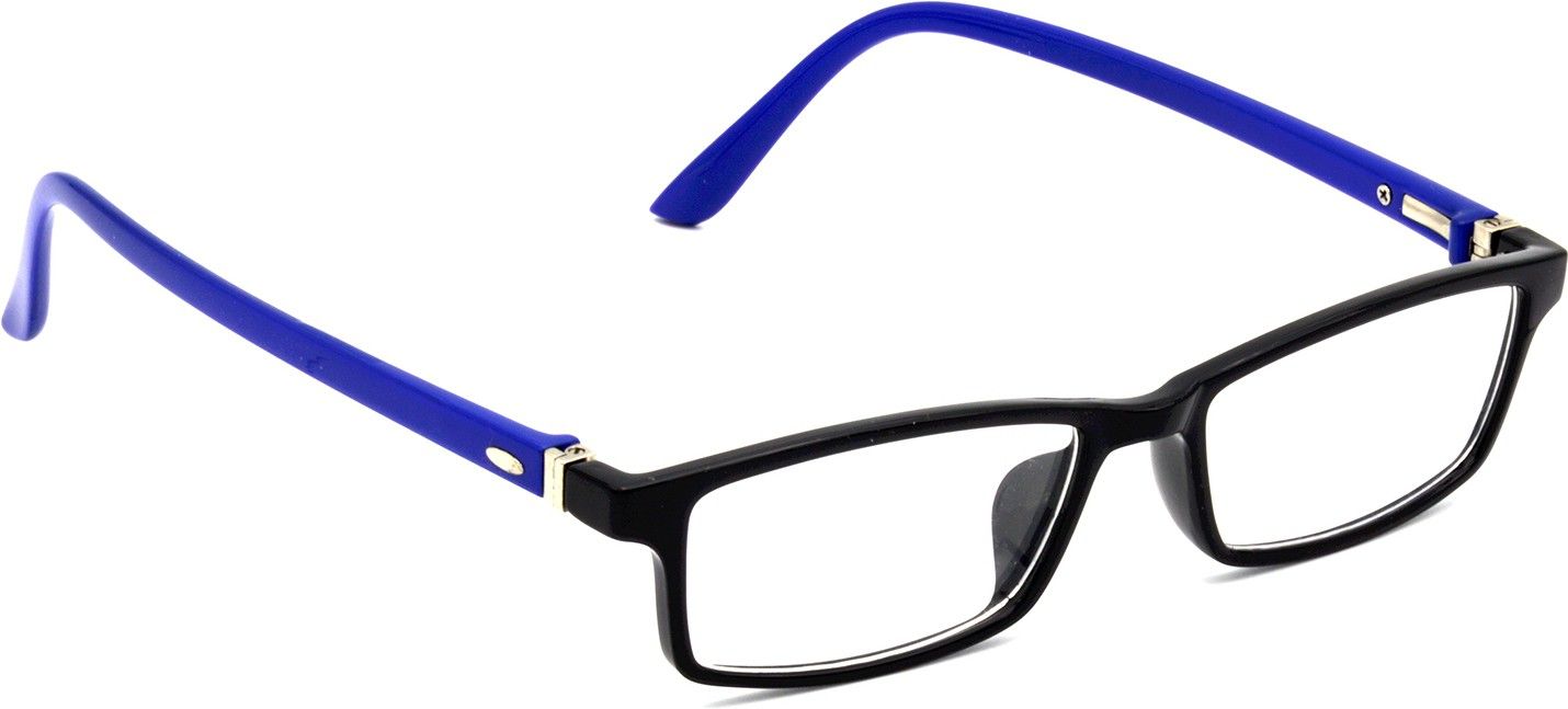 Hrinkar Rectangle Blue and Black Designer frames for Men & Women | TR90 | Blue and Black | HFRM-BK-BU-12