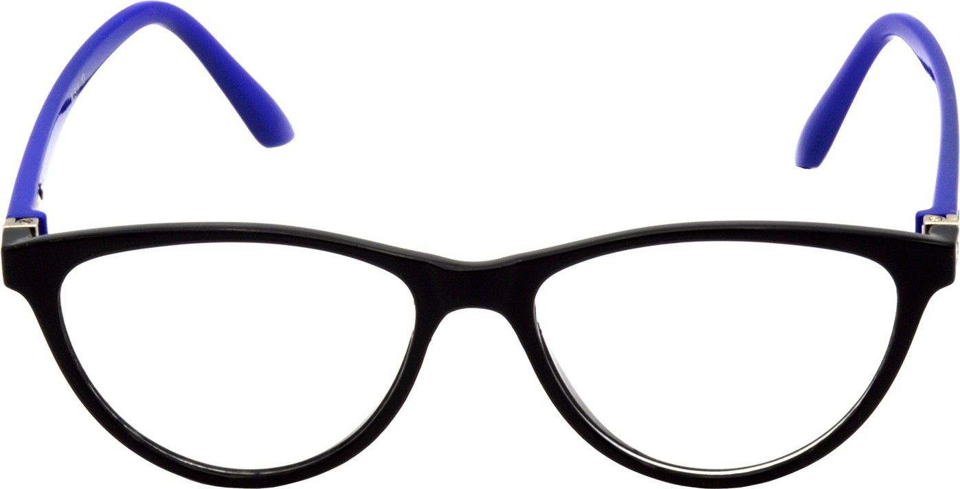 Hrinkar Cat-eyed Blue and Black chasma frame for Men & Women | TR90 | Blue and Black | HFRM-BK-BU-13 - Image 2