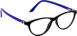Hrinkar Cat-eyed Blue and Black chasma frame for Men & Women | TR90 | Blue and Black | HFRM-BK-BU-13