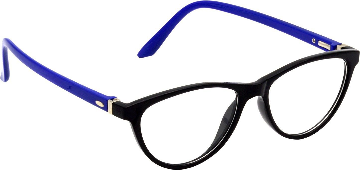 Hrinkar Cat-eyed Blue and Black chasma frame for Men & Women | TR90 | Blue and Black | HFRM-BK-BU-13