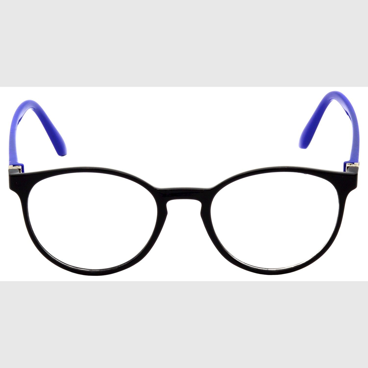 Hrinkar Oval Blue and Black eyeglasses for Men & Women | TR90 | Blue and Black | HFRM-BK-BU-14 - Image 2