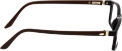 Hrinkar Rectangle Brown and Black Designer frames for Men & Women | TR90 | Brown and Black | HFRM-BK-BWN-11 - Image 3