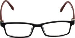 Alternative view of Hrinkar Rectangle Black and Brown chasma frame for Men & Women | TR90 | Black and Brown | HFRM-BK-BWN-12