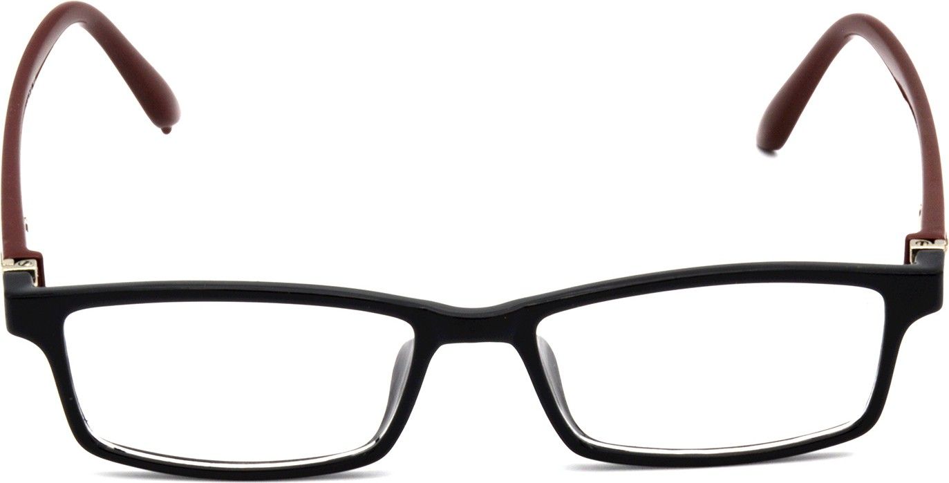 Hrinkar Rectangle Black and Brown chasma frame for Men & Women | TR90 | Black and Brown | HFRM-BK-BWN-12 - Image 2