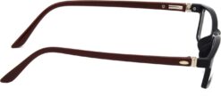 Hrinkar Rectangle Black and Brown chasma frame for Men & Women | TR90 | Black and Brown | HFRM-BK-BWN-12 - Image 3