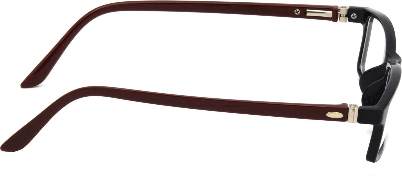 Hrinkar Rectangle Black and Brown chasma frame for Men & Women | TR90 | Black and Brown | HFRM-BK-BWN-12 - Image 3