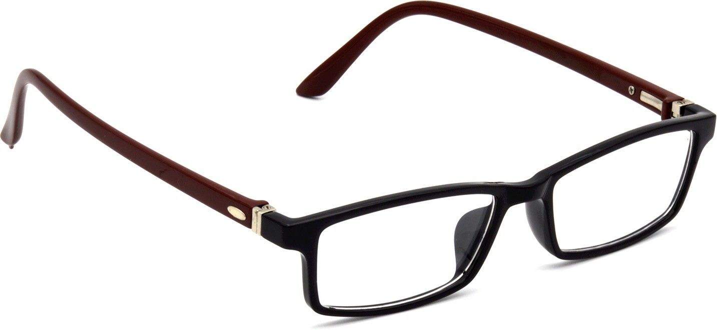 Hrinkar Rectangle Black and Brown chasma frame for Men & Women | TR90 | Black and Brown | HFRM-BK-BWN-12