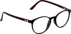 Hrinkar Oval Brown and Black spectacle frames for Men & Women | TR90 | Brown and Black | HFRM-BK-BWN-14
