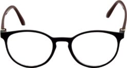 Hrinkar Oval Brown and Black spectacle frames for Men & Women | TR90 | Brown and Black | HFRM-BK-BWN-14 - Image 2