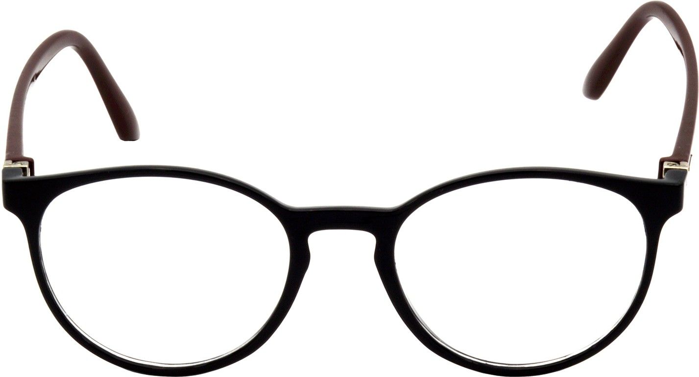 Hrinkar Oval Brown and Black spectacle frames for Men & Women | TR90 | Brown and Black | HFRM-BK-BWN-14 - Image 2