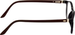 Hrinkar Oval Brown and Black spectacle frames for Men & Women | TR90 | Brown and Black | HFRM-BK-BWN-14 - Image 3