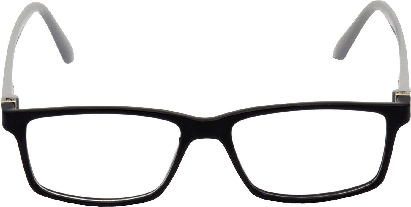 Hrinkar Rectangle Black and Grey chasma frame for Men & Women | TR90 | Black and Grey | HFRM-BK-GRY-11 - Image 2