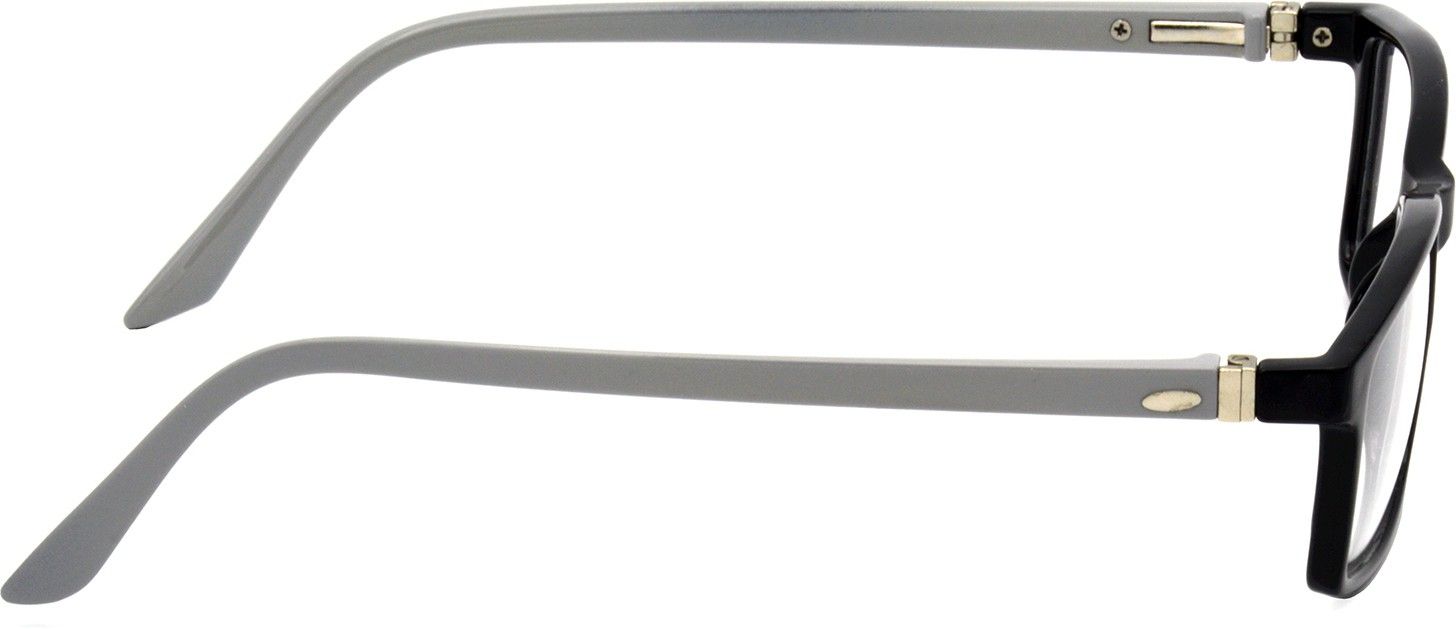 Hrinkar Rectangle Black and Grey chasma frame for Men & Women | TR90 | Black and Grey | HFRM-BK-GRY-11 - Image 3