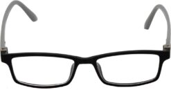 Hrinkar Rectangle Black and Grey eyeglasses for Men & Women | TR90 | Black and Grey | HFRM-BK-GRY-12 - Image 2